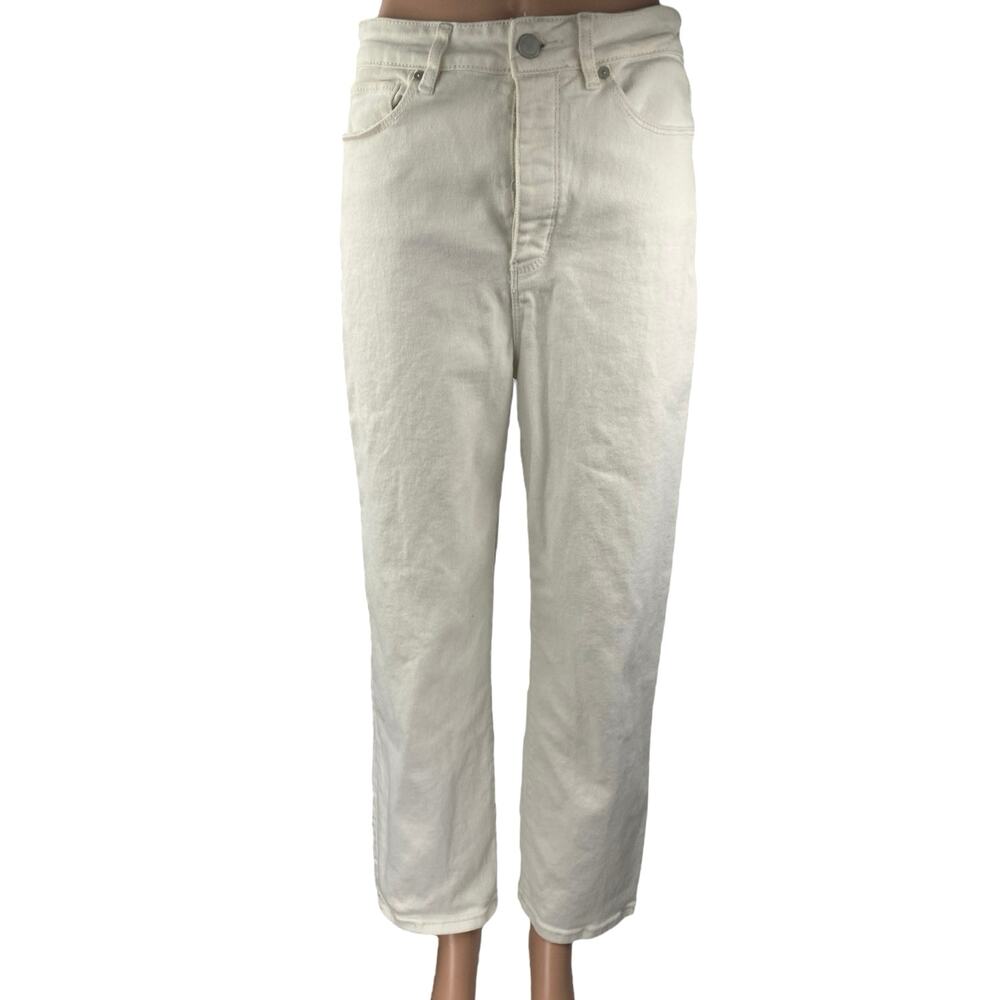 Blank NYC The Baxter Womens White Ribcage Straight Leg Denim Jeans Pants Size 29